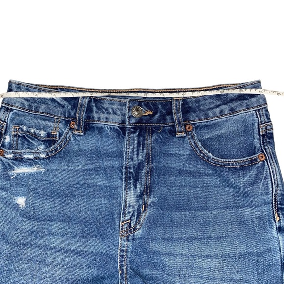 American Eagle Strigid High Waisted Mom Jeans Raw Hem Women’s Size 4 - Picture 11 of 16